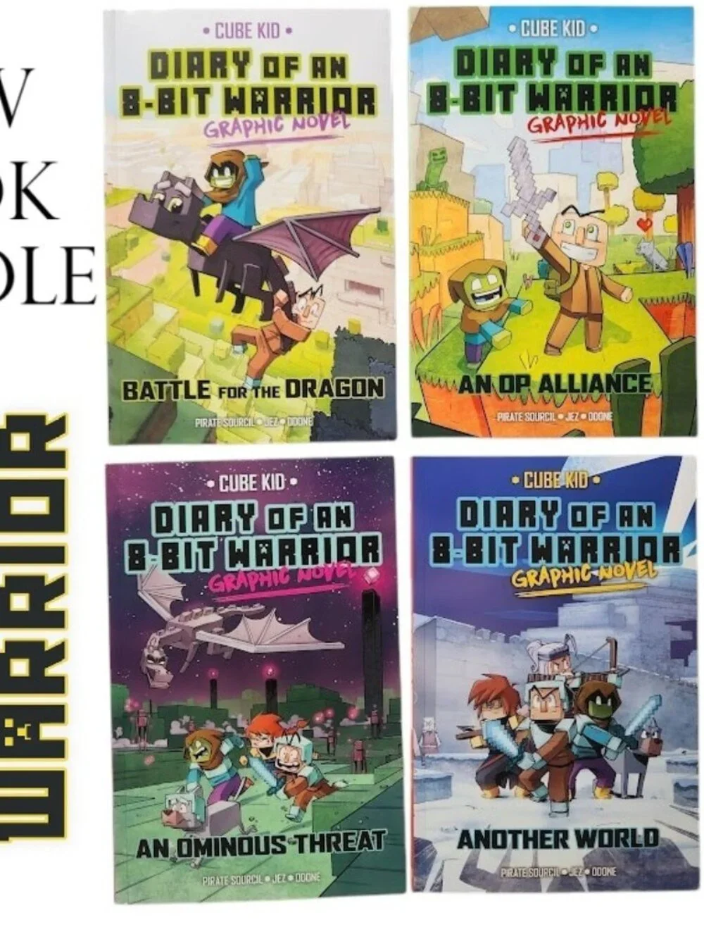 NEW Minecraft Book Bundle Diary of an 8-Bit Warrior Graphic Novel Comic Books Cu